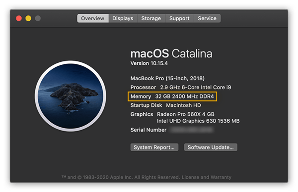 Add memory sales to macbook pro